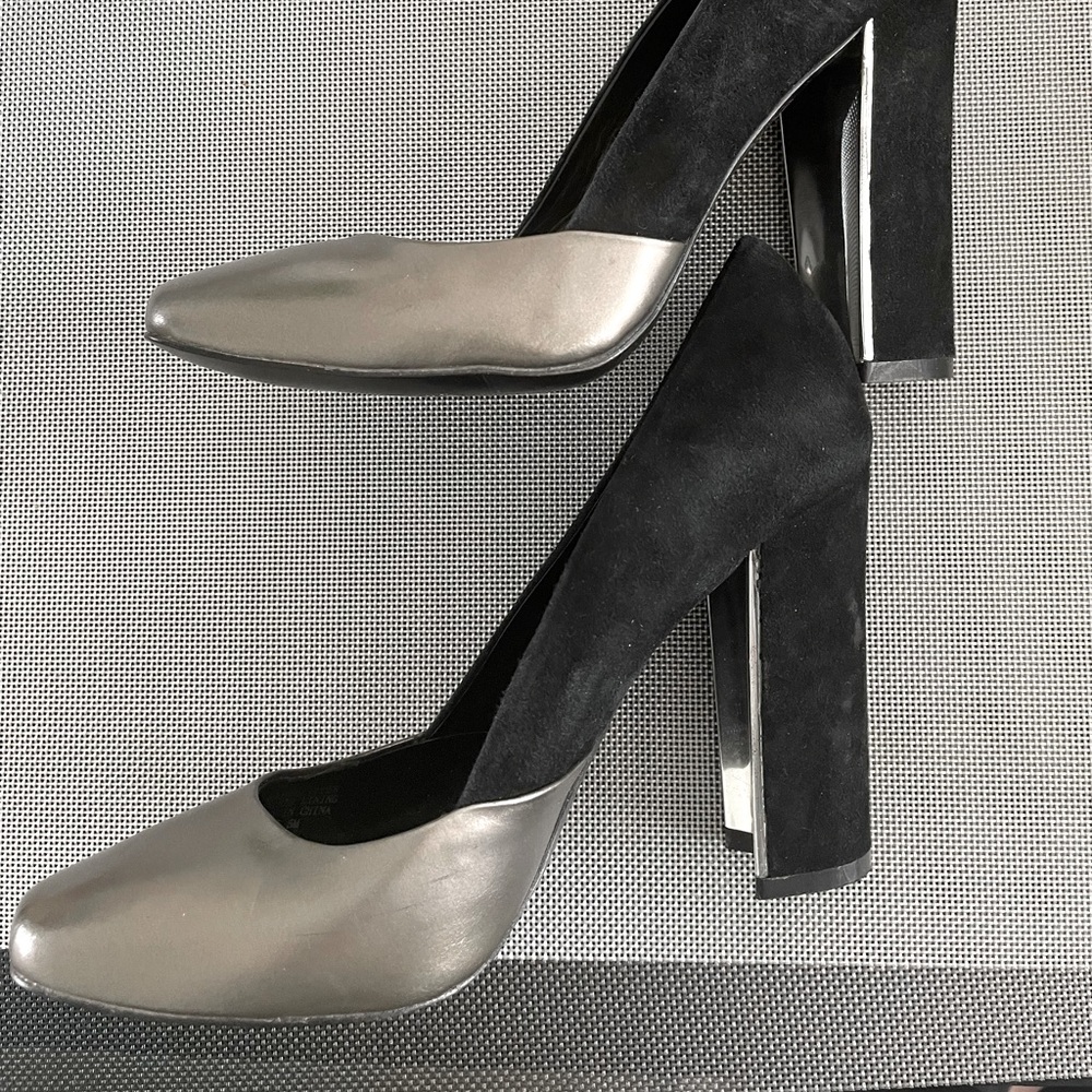 Pour La Victoire - 35 NEW black suede block heel pumps